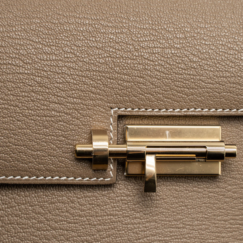 Hermes Mini Verrou Chevre Mysore Etoupe LGHW Stamp U