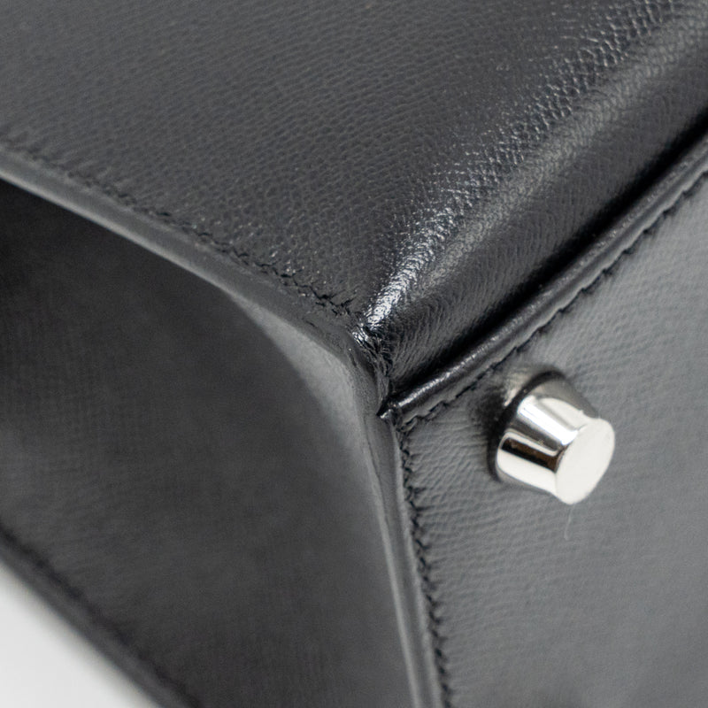 Hermes Touch Kelly 25 Madame / Crocodile Niloticus Black SHW Stamp U