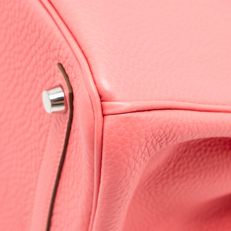 Hermes Birkin 30 Clemence Rose Lipstick SHW Stamp Square R