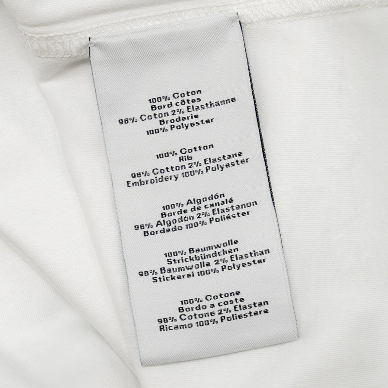 Hermes Size L Cavalcadour Griffonne embroidered t-shirt Cotton white