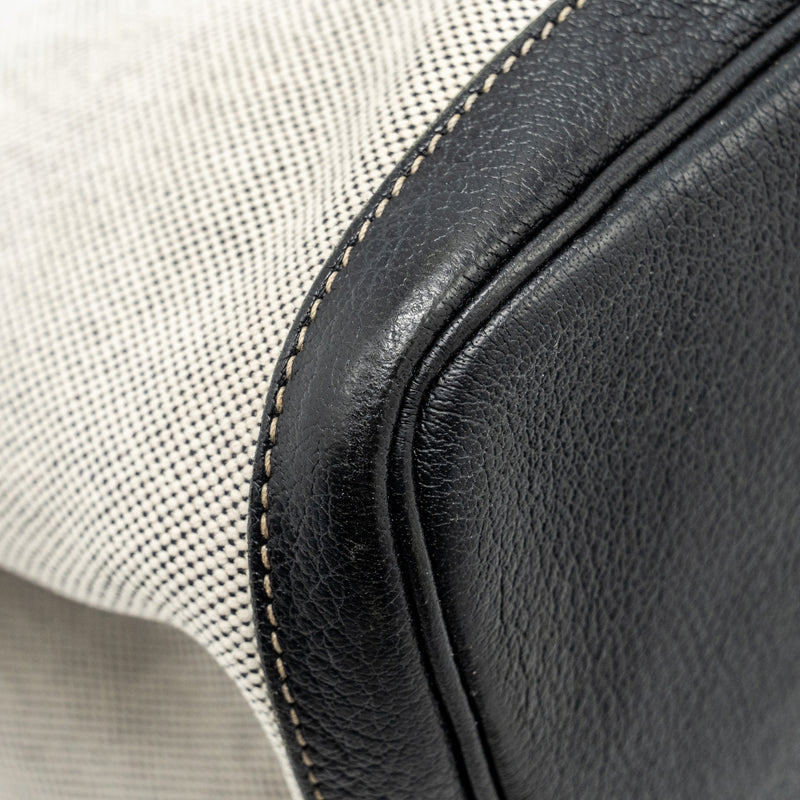 Hermes Vintage Garden Party 36 Canvas/Negonda Black/Ecru SHW