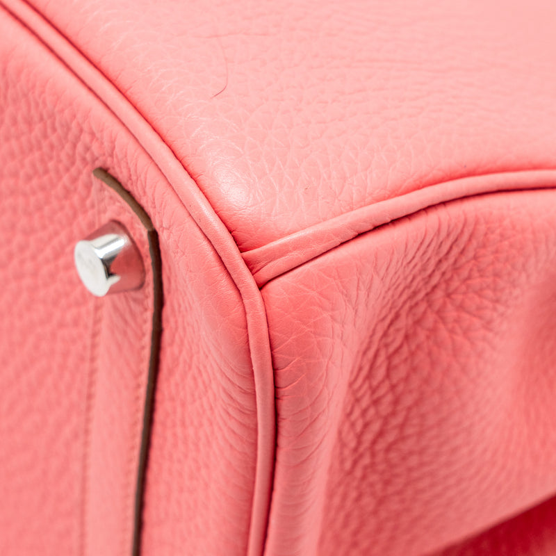 Hermes Birkin 30 Clemence Rose Lipstick SHW Stamp Square R