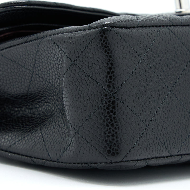 Chanel Small Classic Double Flap Bag Caviar Black SHW (Microchip)