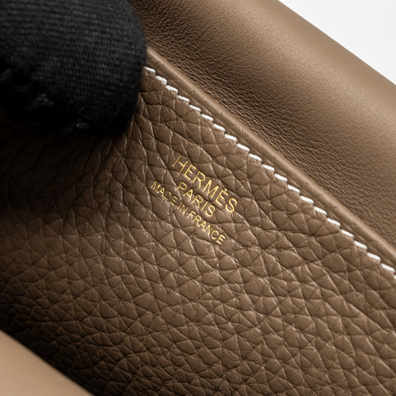 Hermes Halzan 25 Clemence Etoupe GHW Stamp B