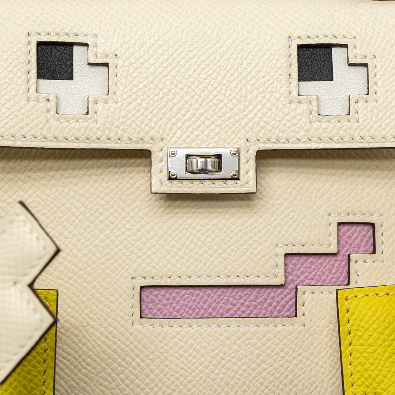 Hermes Kelly Dole Picto Epsom Nata/Lime/Mauve Sylvestre/Chai SHW Stamp B