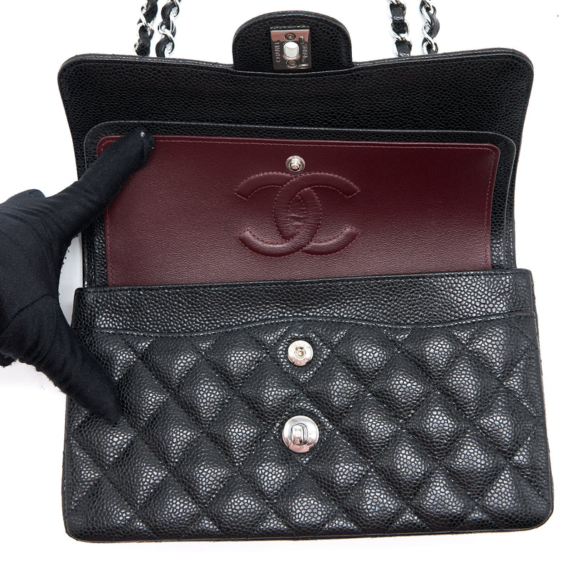 Chanel Small Classic Double Flap Bag Caviar Black SHW (Microchip)