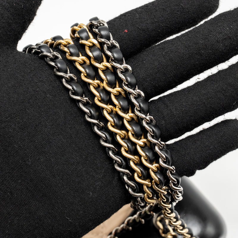 Chanel Small Gabrielle Backpack Aged Calfskin Beige/ Black Multicolour Hardware