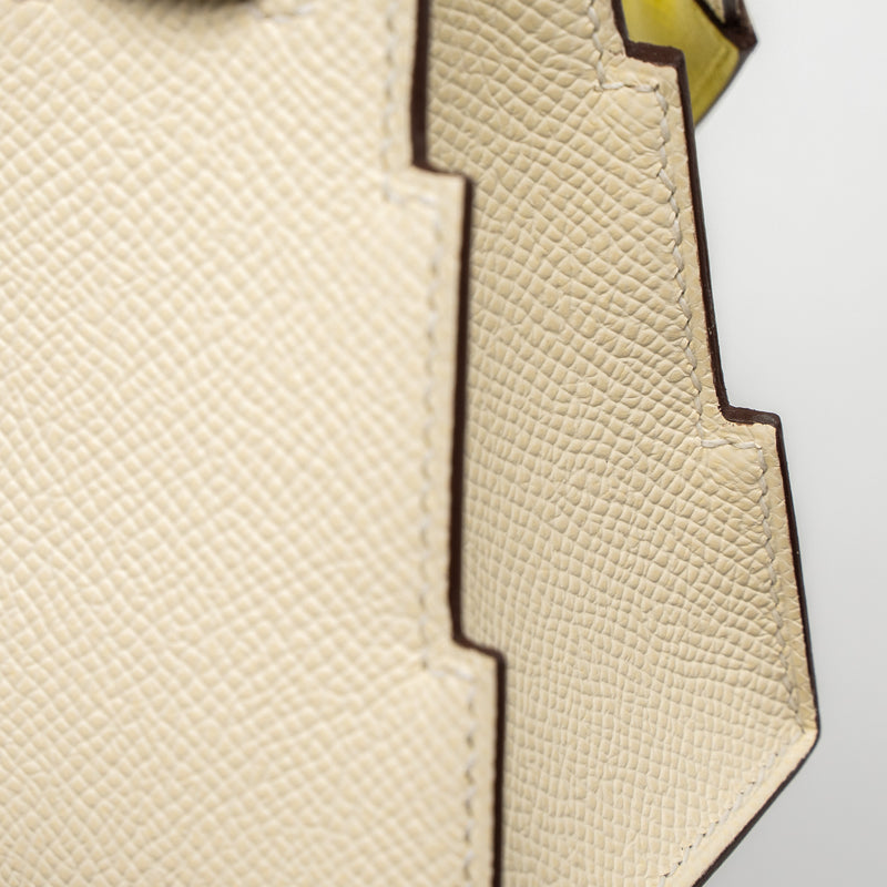 Hermes Kelly Dole Picto Epsom Nata/Lime/Mauve Sylvestre/Chai SHW Stamp B