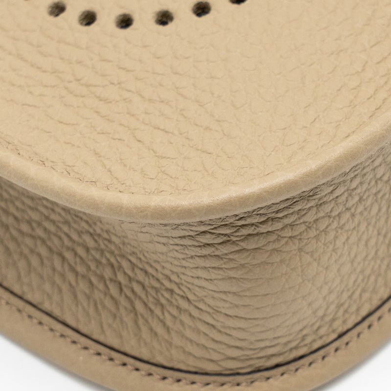 Hermes Mini Evelyne Clemence Beige Marfa Multicoloured Strap SHW Stamp W