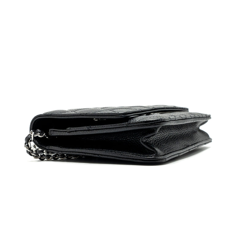 Chanel Classic Wallet On Chain Caviar Black SHW (microchip)