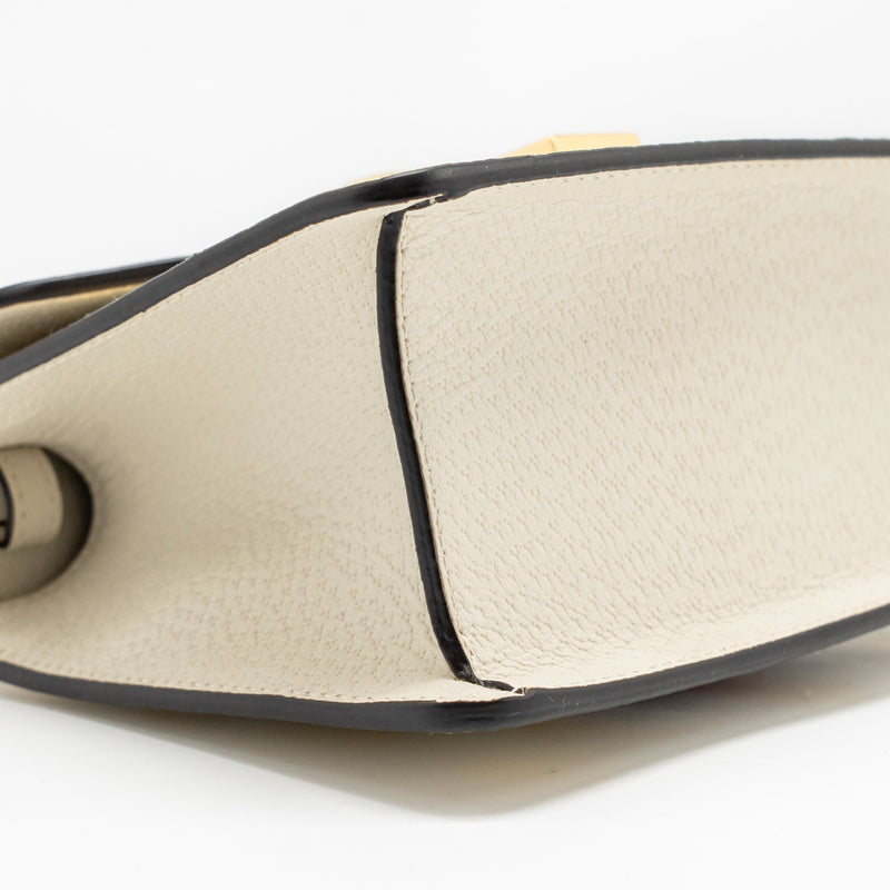 Gucci Mini Sylvie Bee Star Top Handle Calfskin White/Multicolour GHW