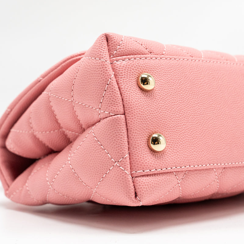 Chanel Small Coco Handle Caviar Pink LGHW