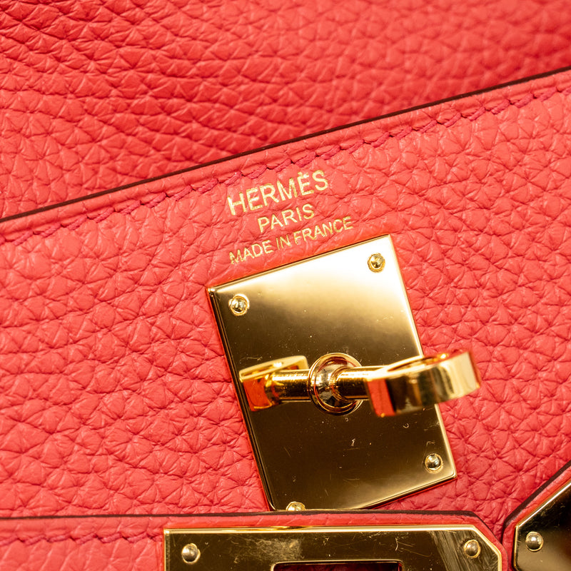 Hermes Kelly Ado Backpack Clemence A5 Bougainvillea GHW Stamp Y