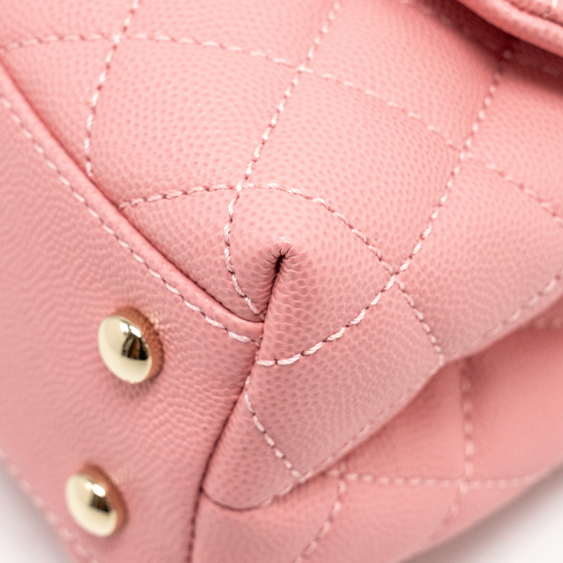 Chanel Small Coco Handle Caviar Pink LGHW