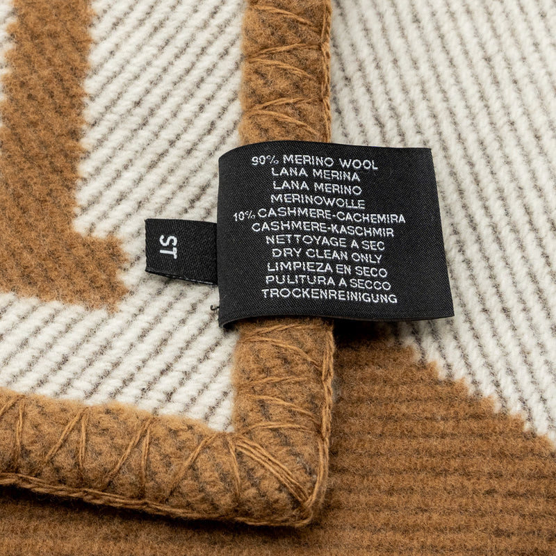 hermes Avalon throw blanket camel