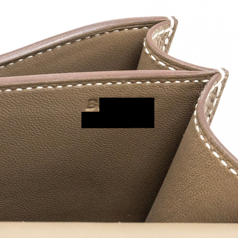 Hermes Mini Constance Epsom Etoupe RGHW Stamp B
