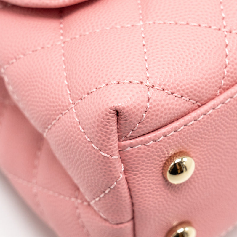 Chanel Small Coco Handle Caviar Pink LGHW