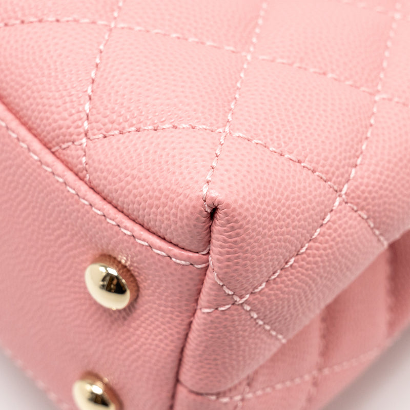Chanel Small Coco Handle Caviar Pink LGHW