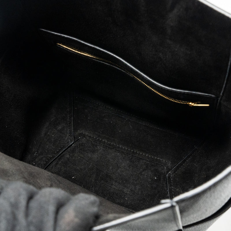 Celine Sangle Bucket Bag Grained Calfskin Black GHW