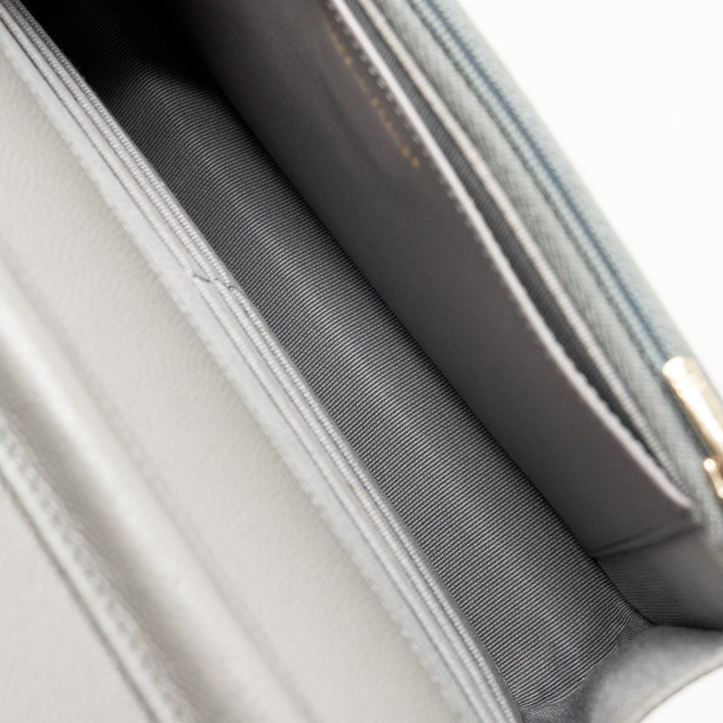 Chanel Classic Wallet on Chain Caviar Grey LGHW (Microchip)