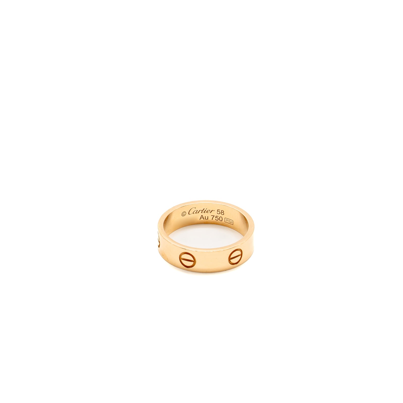 Cartier Size 58 Love Ring Classic Model, Rose Gold