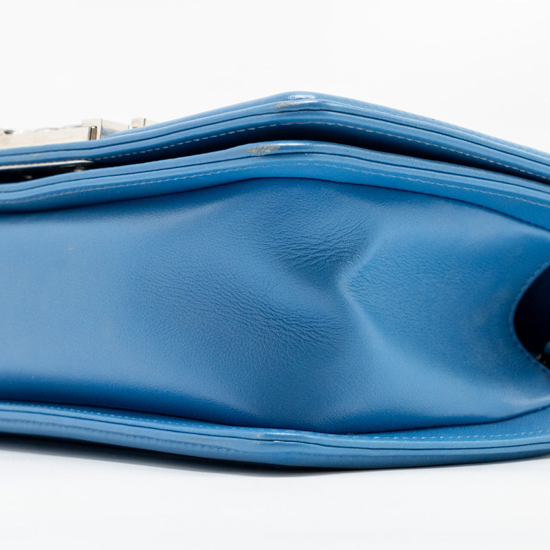 Chanel Small Boy Bag Calfskin Blue SHW