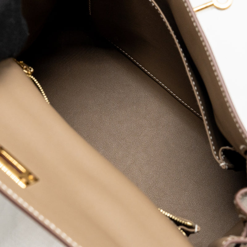 Hermes Kelly 25 Swift Etoupe GHW Stamp B