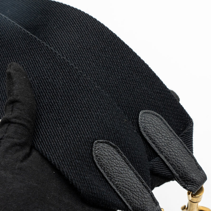 Celine Sangle Bucket Bag Grained Calfskin Black GHW