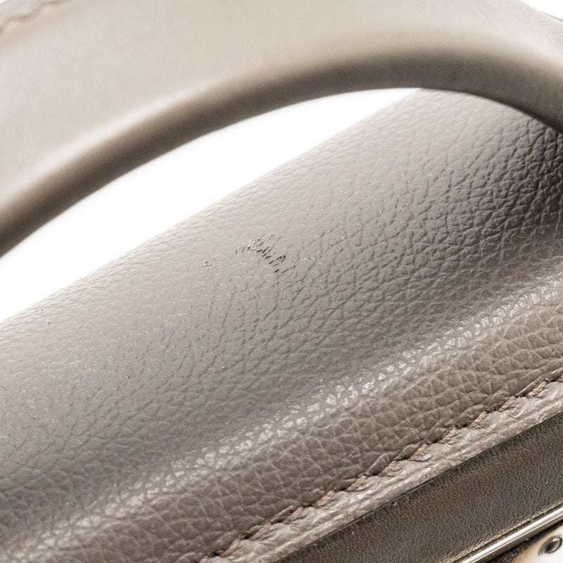 Hermes Mini 2424 24/24-21 Bag evercolor / swift gris etain SHW stamp Z