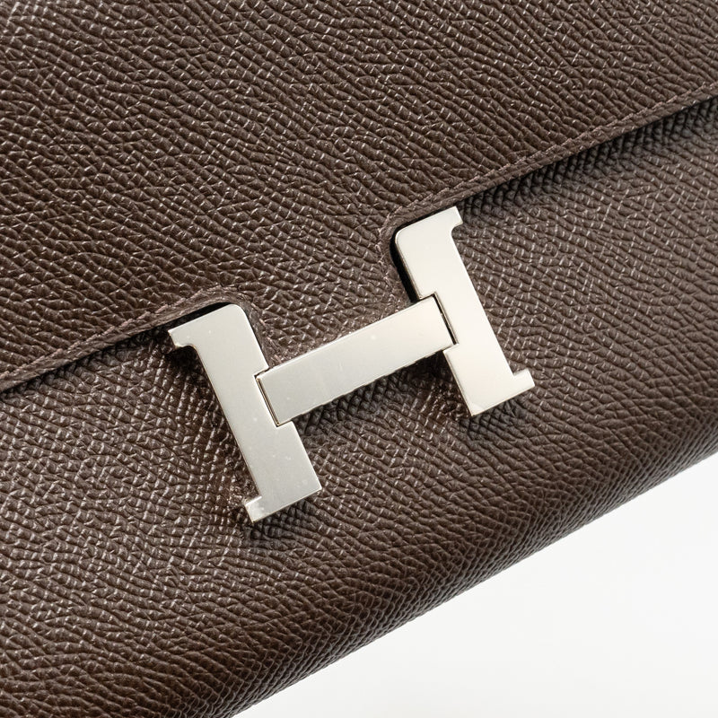 Hermes Constance to Go Epsom Chocolate SHW Stamp U