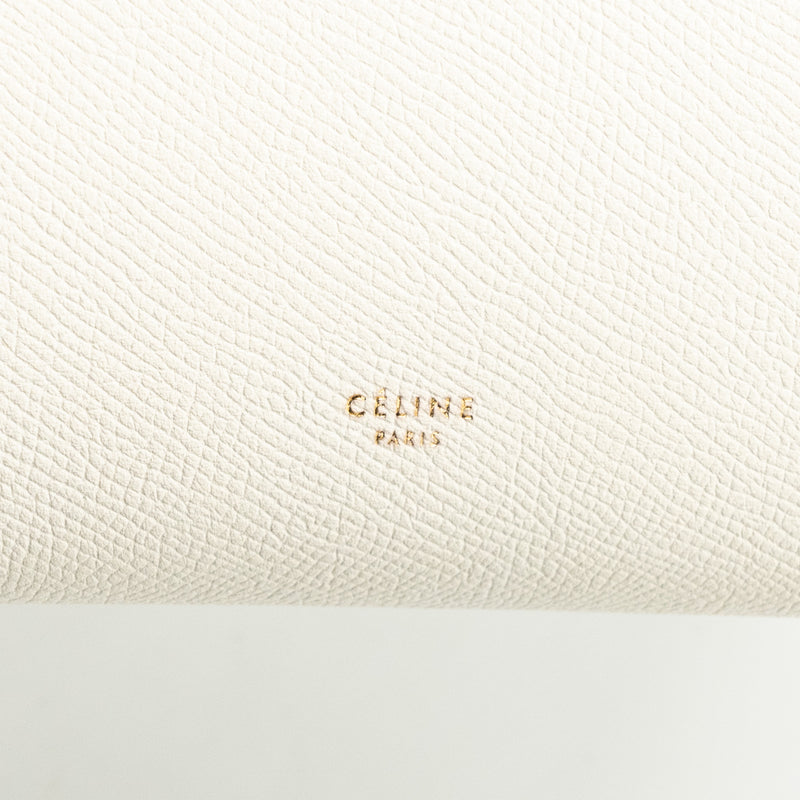 Celine Mini Belt Bag Grained Calfskin White GHW