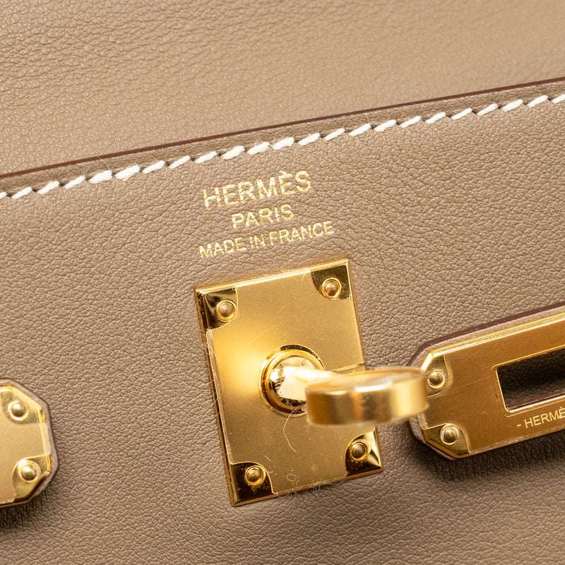 Hermes Kelly 25 Swift Etoupe GHW Stamp B