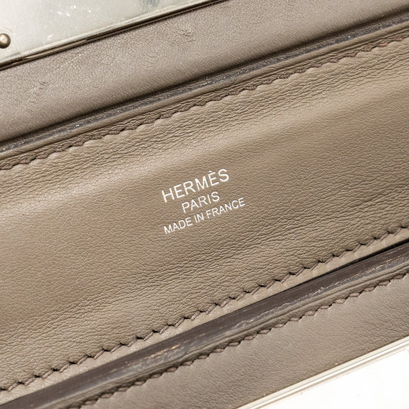 Hermes Mini 2424 24/24-21 Bag evercolor / swift gris etain SHW stamp Z