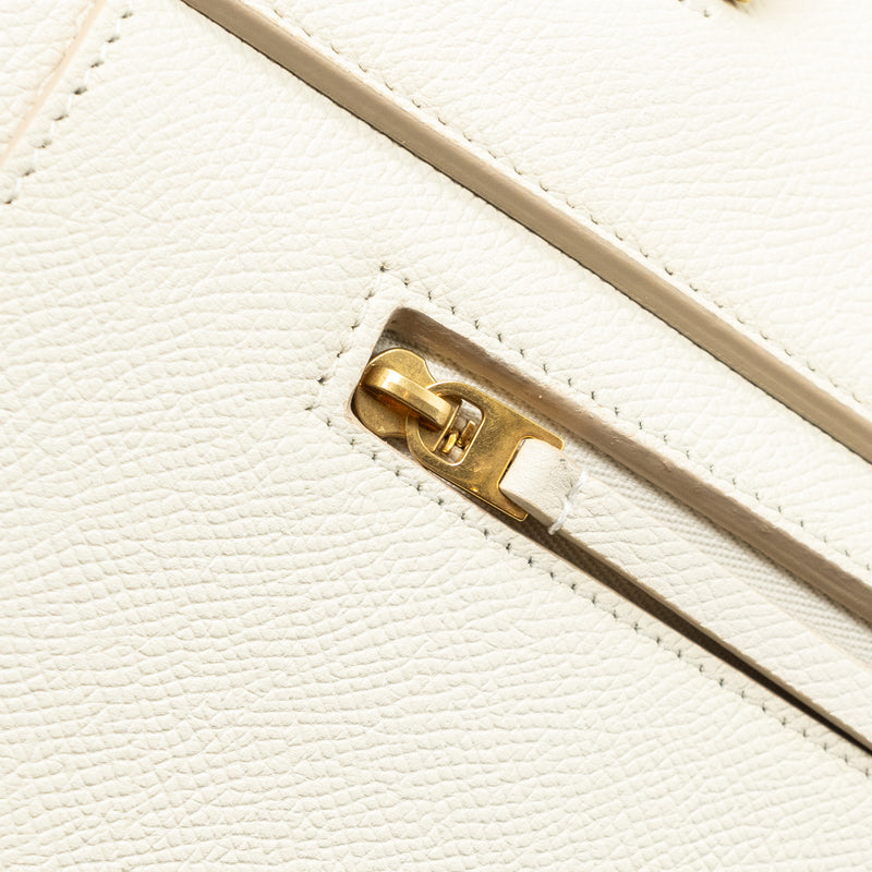 Celine Mini Belt Bag Grained Calfskin White GHW