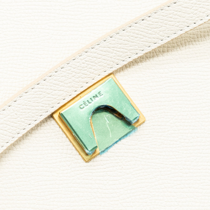 Celine Mini Belt Bag Grained Calfskin White GHW