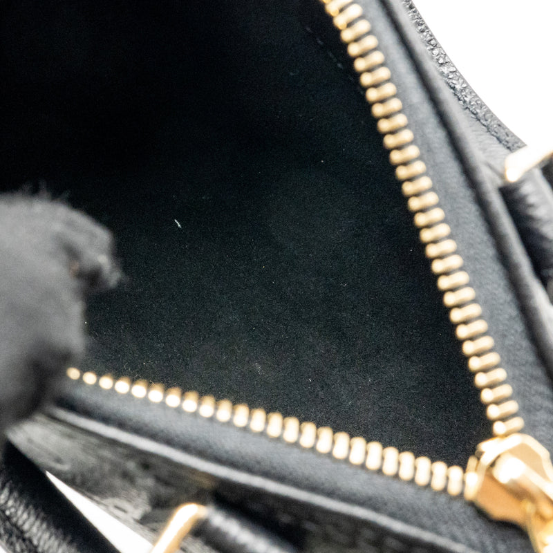 Louis Vuitton Nano Speedy Monogram Empreinte leather black GHW