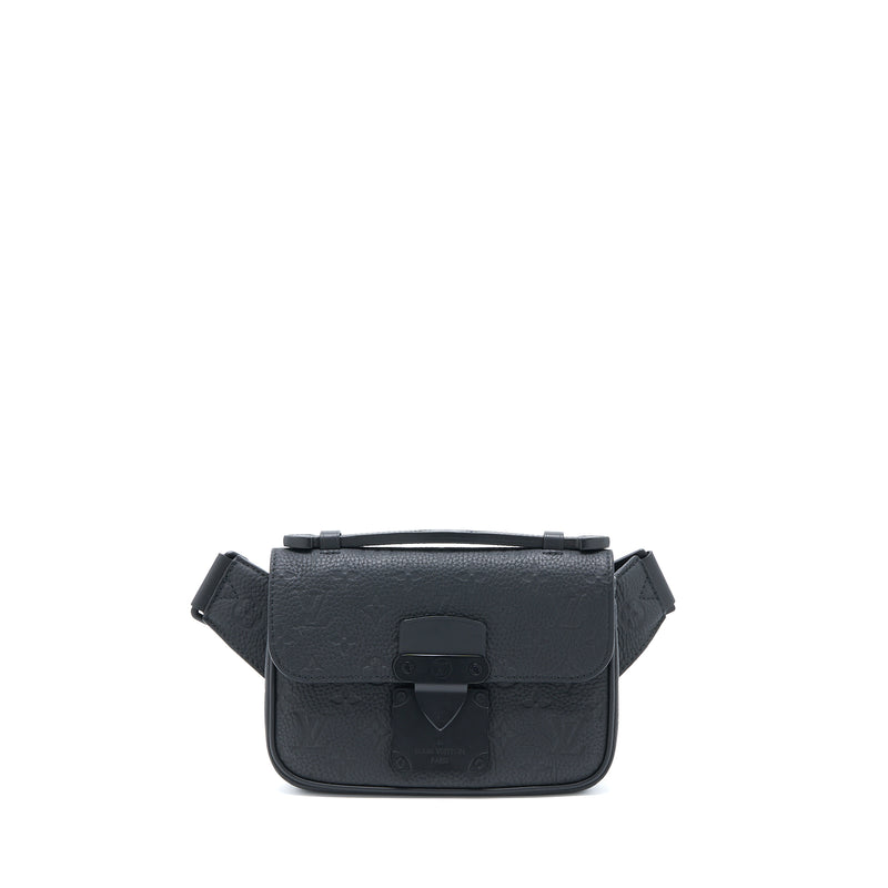 Louis Vuitton S Lock Slingbag Monogram-Embossed Taurillon Black Black Hardware (New Version)