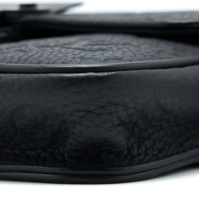 Louis Vuitton S Lock Slingbag Monogram-Embossed Taurillon Black Black Hardware (New Version)
