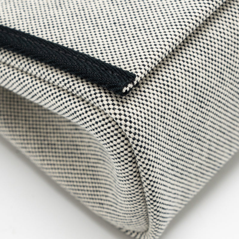 Hermes herbag mini canvas / hunter leather black / ecru GHW stamp K