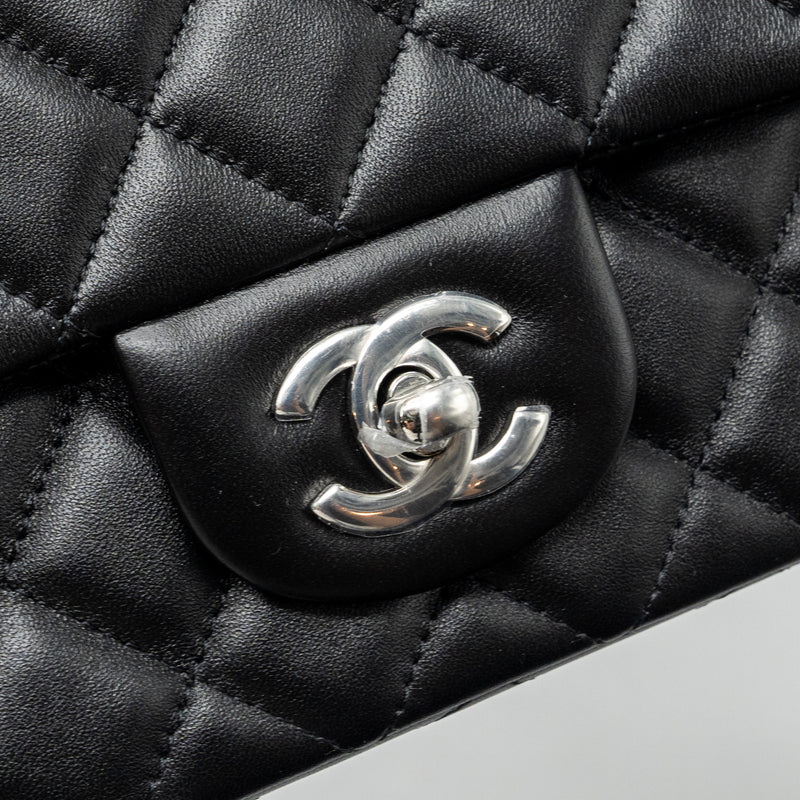 Chanel Mini Rectangular flap bag lambskin black SHW (microchip)