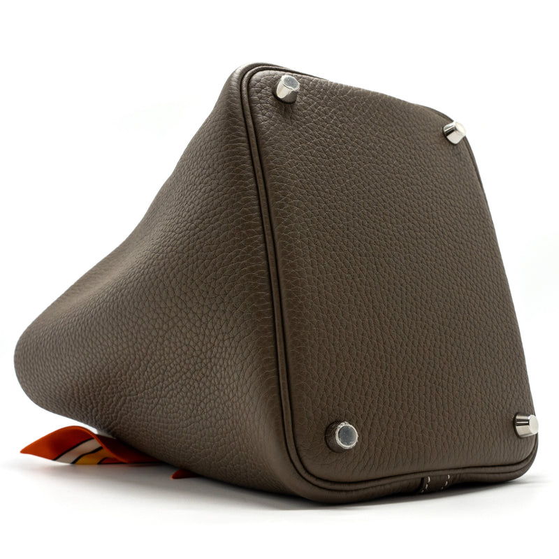 Hermes picotin 18 lock bag clemence etoupe SHW stamp Z