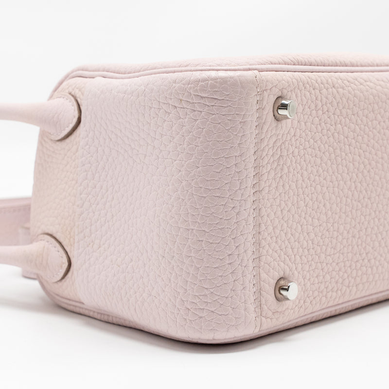 Hermes Mini Lindy Clemence mauve pale SHW stamp B