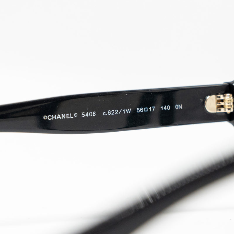 Chanel Letter Logo Square Glasses Black LGHW