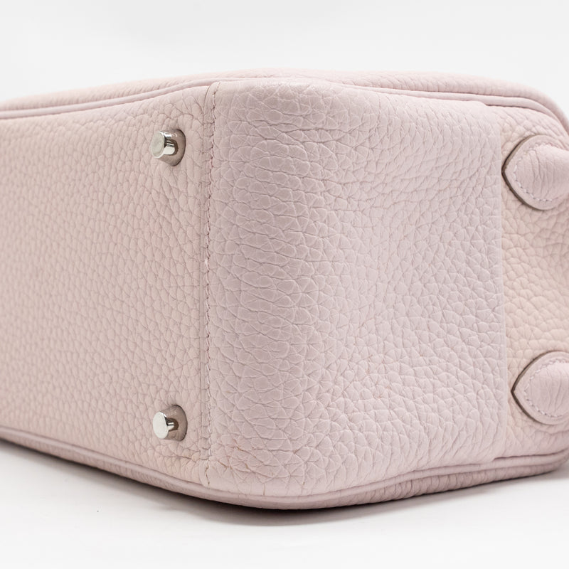 Hermes Mini Lindy Clemence mauve pale SHW stamp B