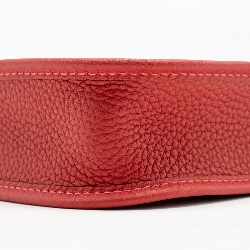 Hermes Mini Evelyne Clemence Vermillon/Rouge Vif GHW Stamp B