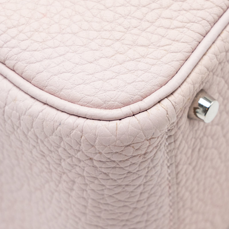 Hermes Mini Lindy Clemence mauve pale SHW stamp B