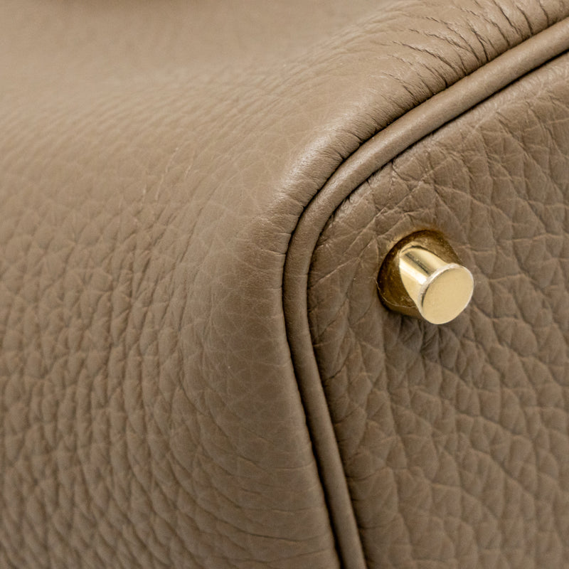 Hermes Picotin 18 lock bag Clemence Etoupe GHW stamp W