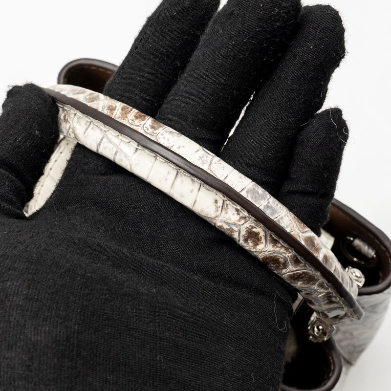 Louis Vuitton Capucines Mini Himalayan crocodile white SHW