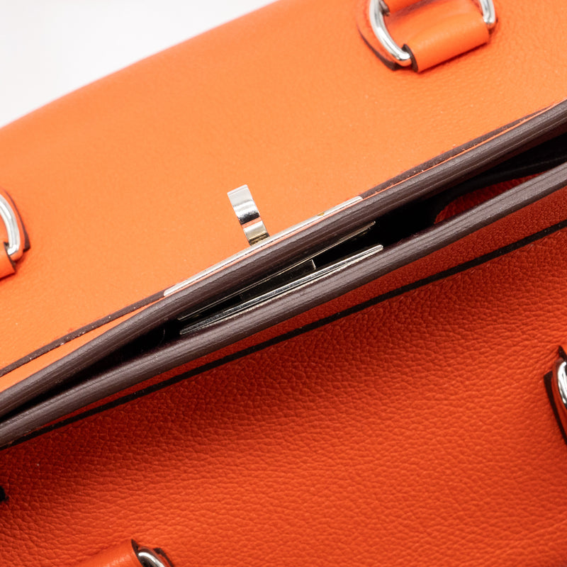 Hermes toolbox 20 evercolor orange poppy / Bordeaux SHW stamp A