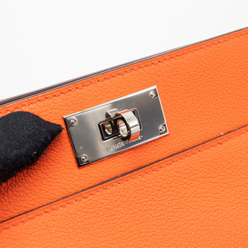 Hermes toolbox 20 evercolor orange poppy / Bordeaux SHW stamp A